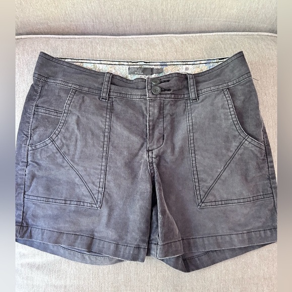 Prana Blue and Gray Corduroy short lot size 8 - Picture 2 of 5